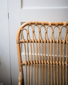 Pair of Mid Century High Back Bamboo Armchairs