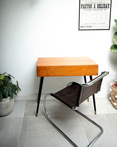 Retro Teak Desk Ebonised Dansette Legs