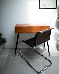 Retro Teak Desk Ebonised Dansette Legs