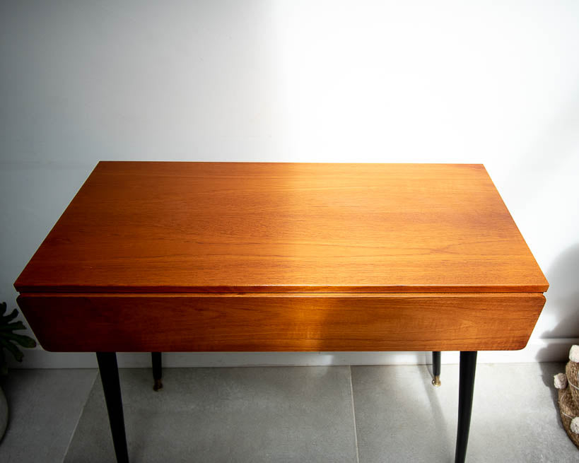 Retro Teak Desk Ebonised Dansette Legs