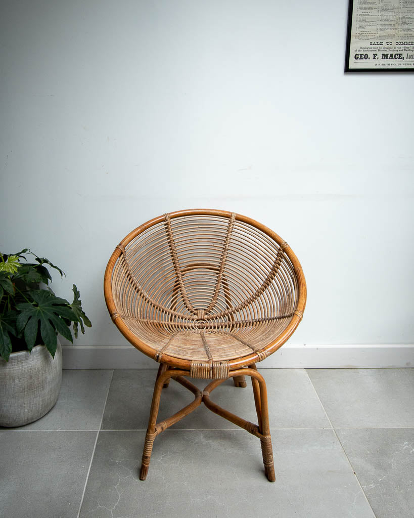 Mid Century Low Bamboo Armchairs