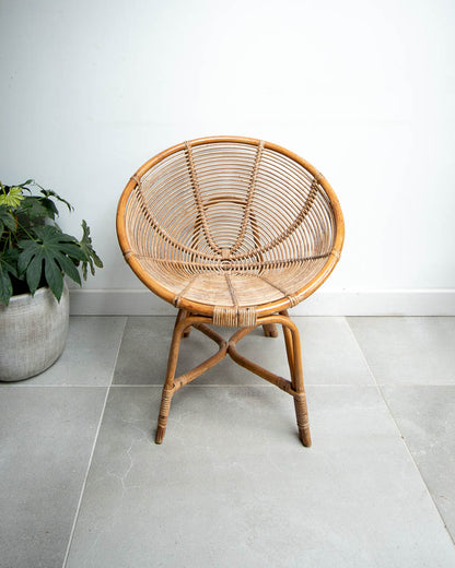 Mid Century Low Bamboo Armchairs