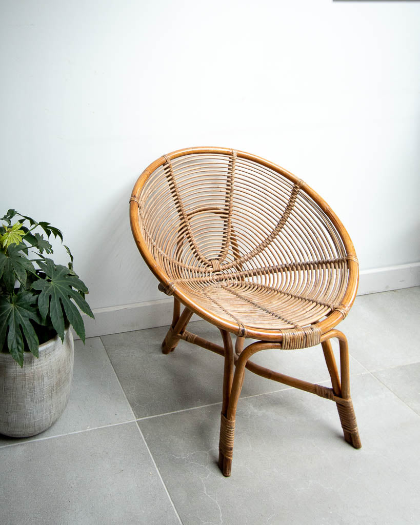 Mid Century Low Bamboo Armchairs