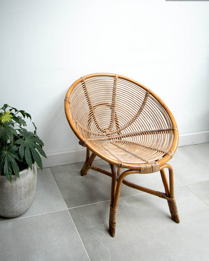 Mid Century Low Bamboo Armchairs