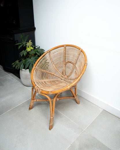 Mid Century Low Bamboo Armchairs