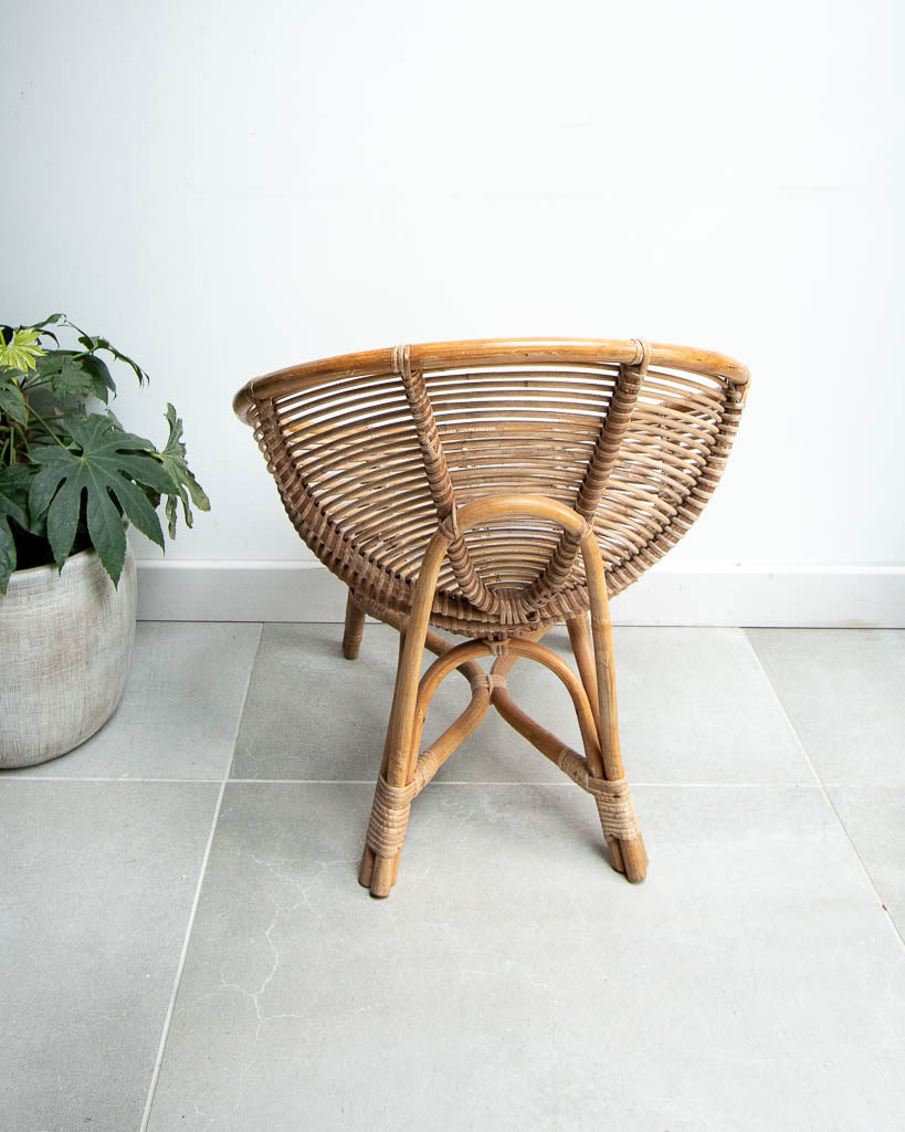 Mid Century Low Bamboo Armchairs