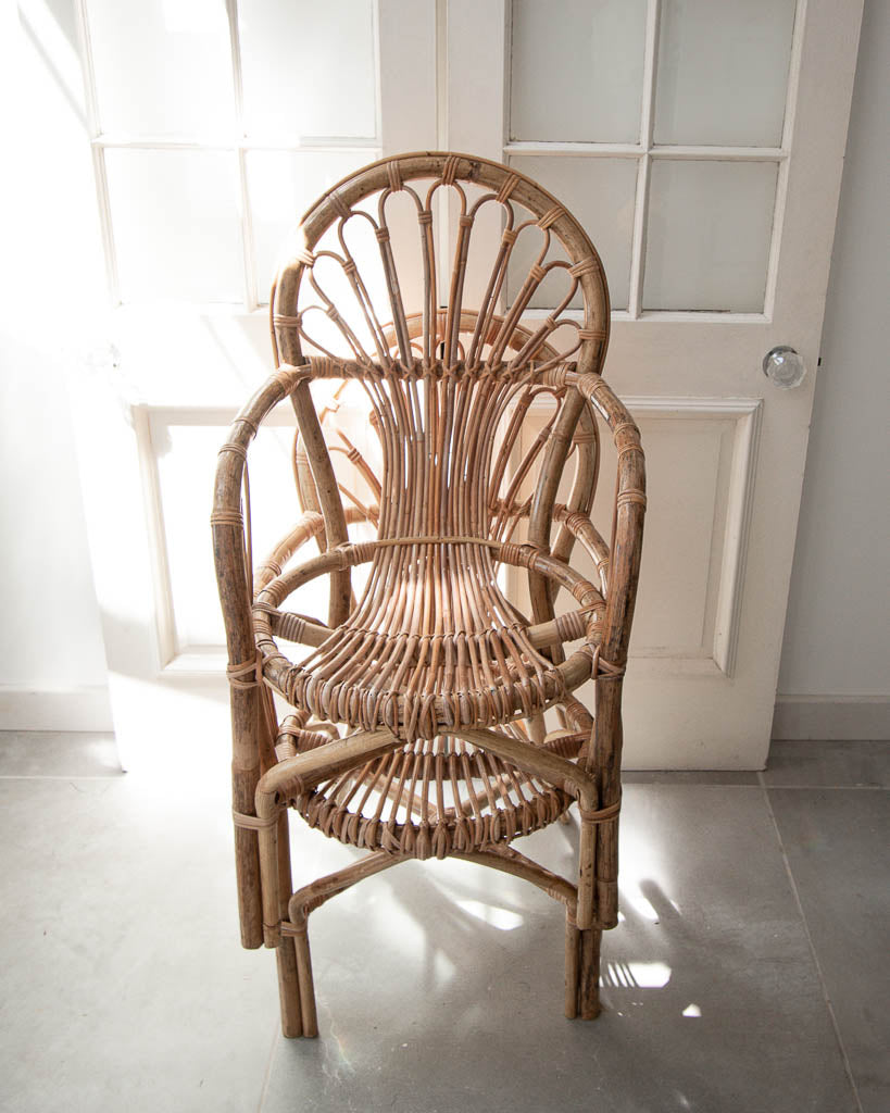 Mid Century Boho Bamboo Chairs (Pair)