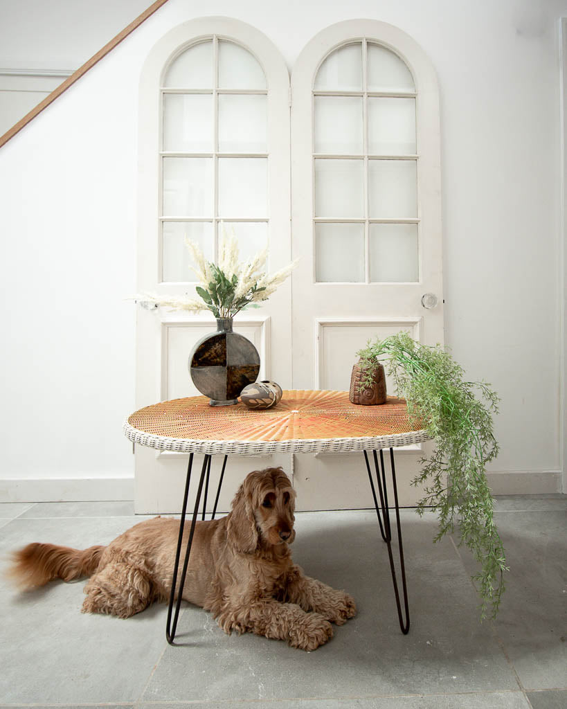 Retro Wicker Effect Coffee Table
