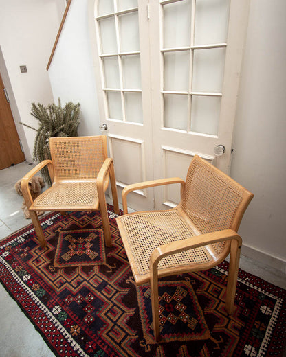 Habitat 1980s Can bentwood Ash Chairs