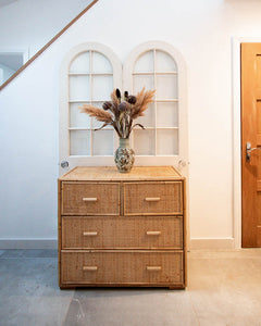 Vintage Bamboo & Rattan Chest of Drawers