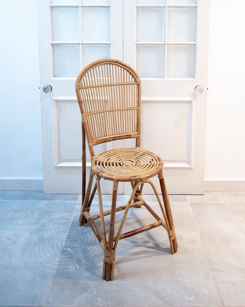 Vintage Bamboo Chair (Round Seat)