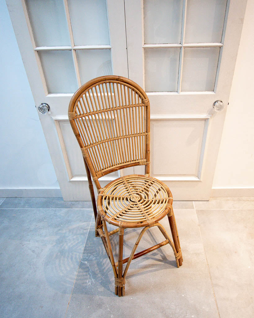 Vintage Bamboo Chair (Round Seat)