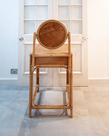 Mid Century Rattan & Cane Bamboo Dressing Table