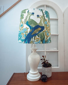 Large Painted American 1960s Table Lamp (Off White)
