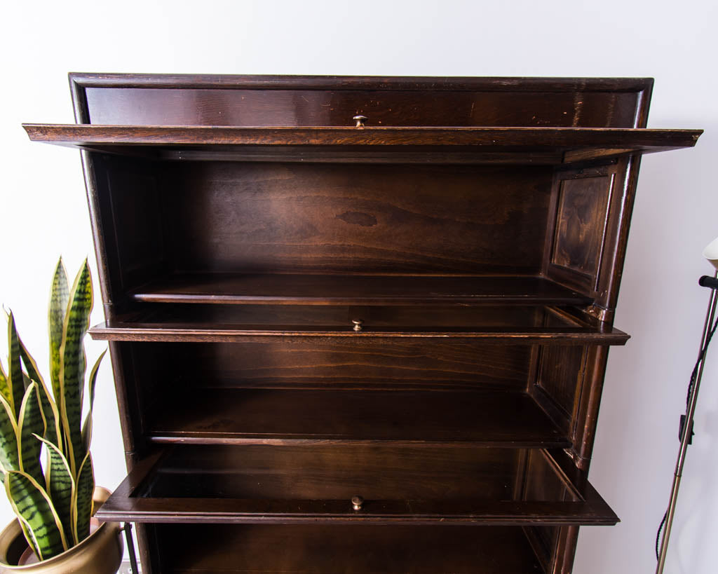 Vintage Gunn Oak Barristers Bookcase