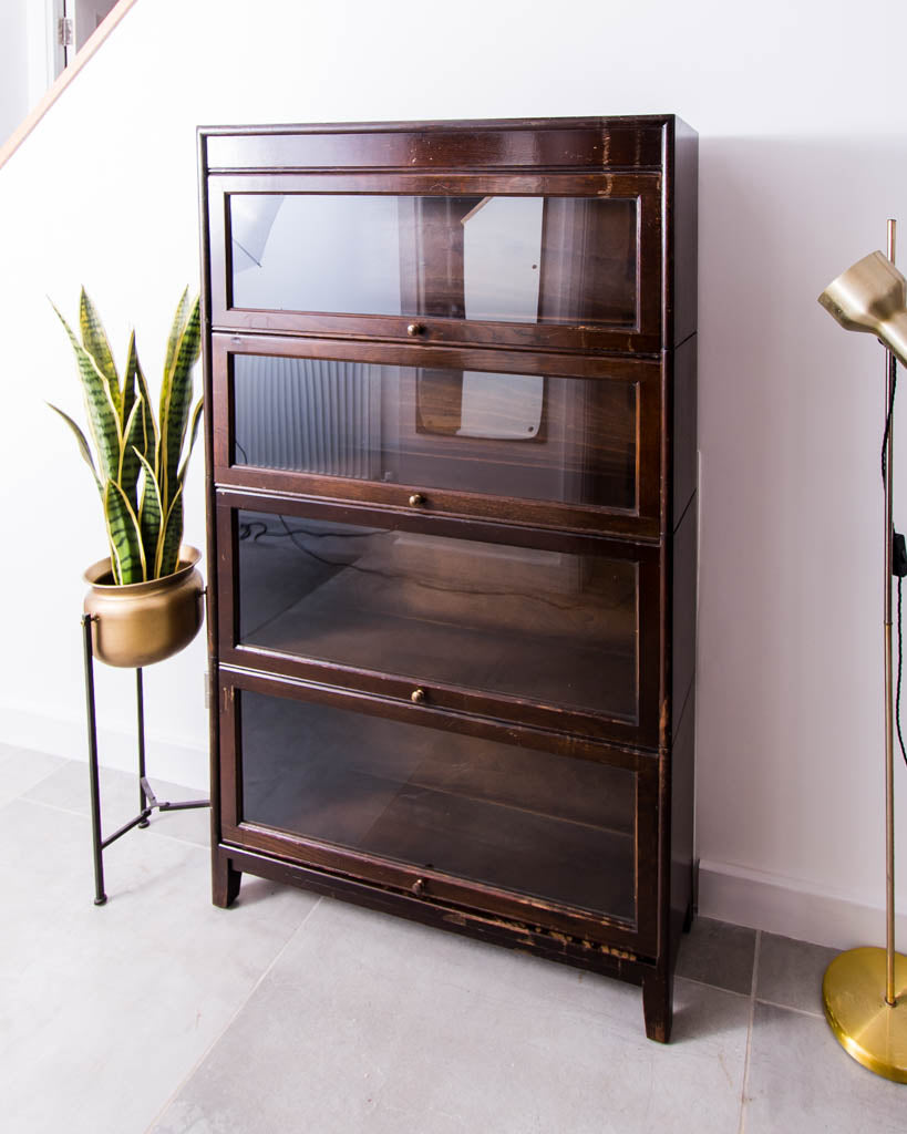 Vintage Gunn Oak Barristers Bookcase