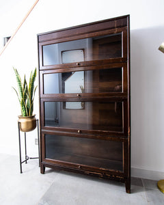 Vintage Gunn Oak Barristers Bookcase