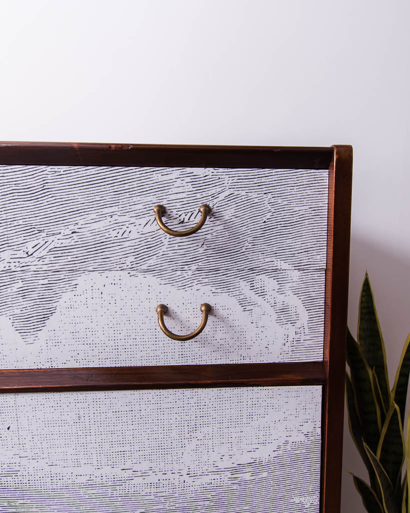 Mid Century Cabinet Tallboy / Wardrobe Fornasetti Style