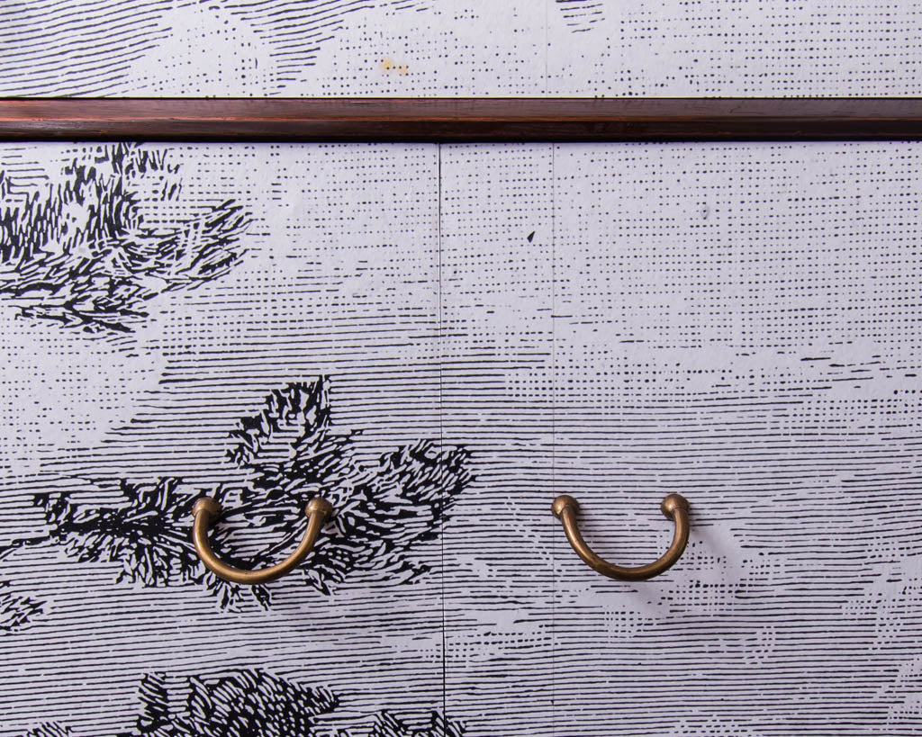 Mid Century Cabinet Tallboy / Wardrobe Fornasetti Style
