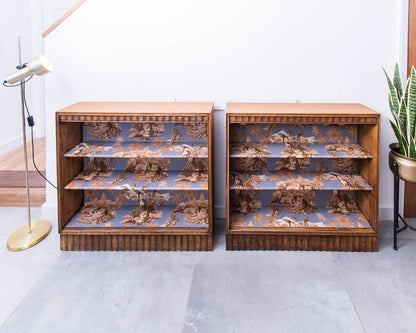 Pair Mid Century Oak Bookcase (House of Hackney)