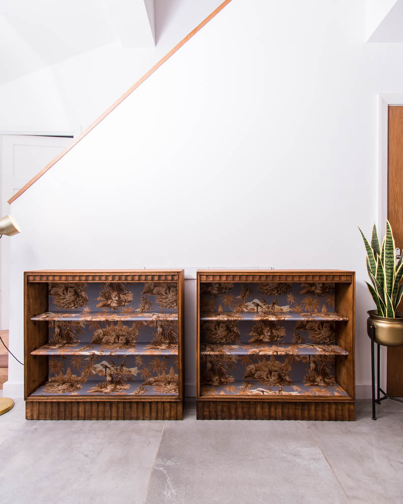 Pair Mid Century Oak Bookcase (House of Hackney)
