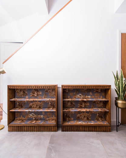 Pair Mid Century Oak Bookcase (House of Hackney)