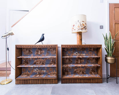 Pair Mid Century Oak Bookcase (House of Hackney)