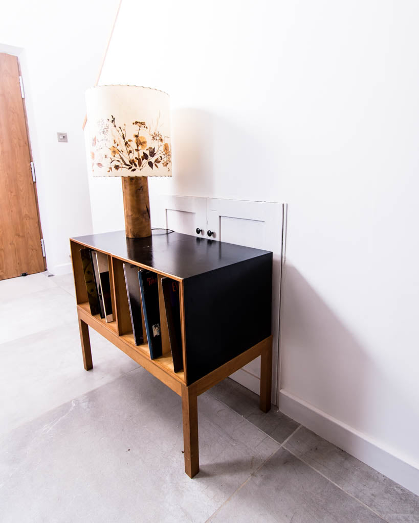 Mid Century LP / Vinyl Record Cabinet (Ebonised)