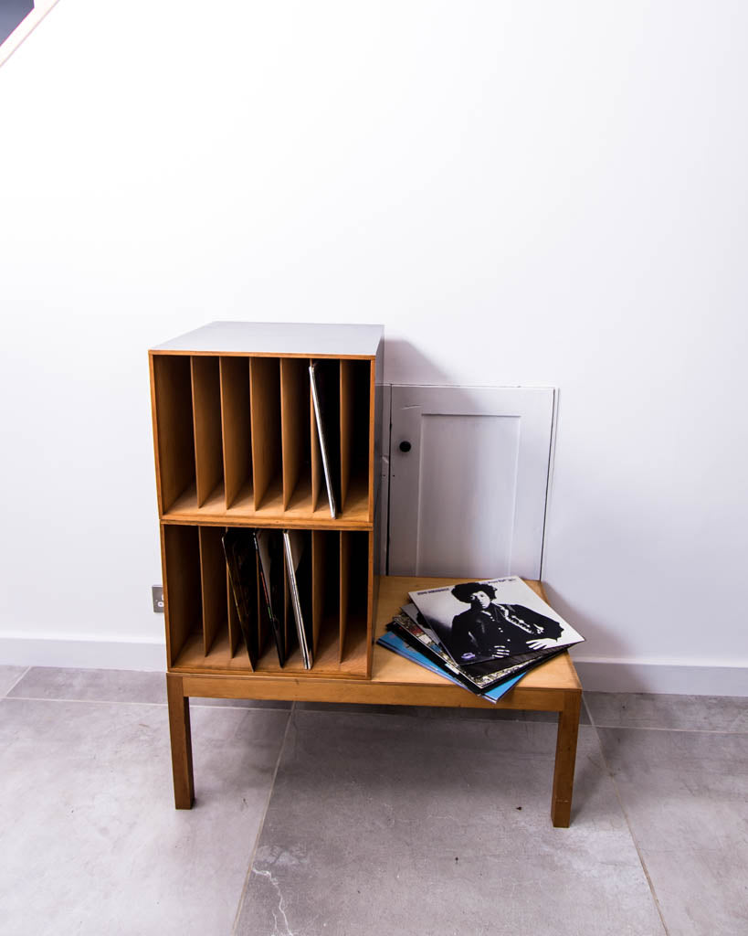 Mid Century LP / Vinyl Record Cabinet (Ebonised)