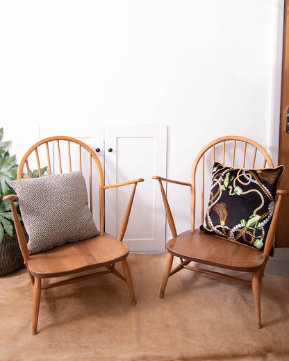 Mid Century Ercol No 317 Grandfather Armchairs (Pair)