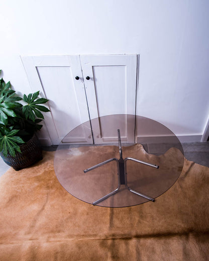 Vintage Chrome & Glass Coffee Table