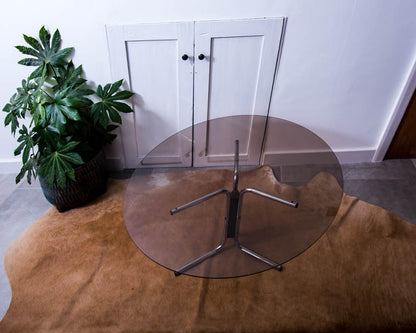 Vintage Chrome & Glass Coffee Table