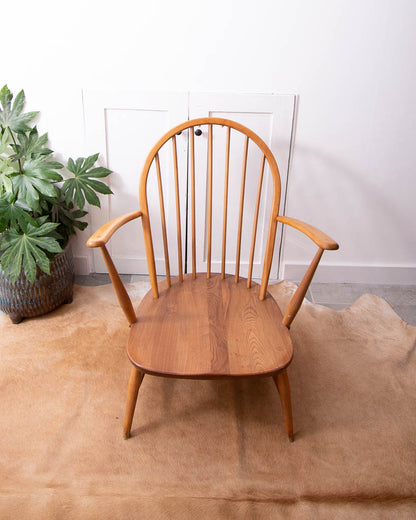 Mid Century Ercol No 317 Grandfather Armchairs (Pair)