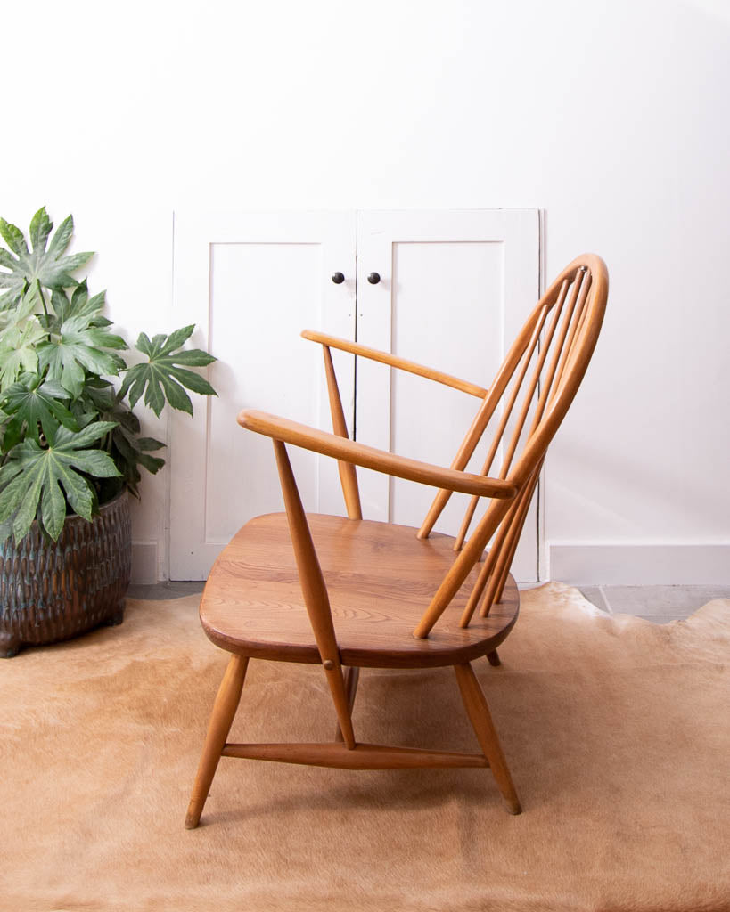Mid Century Ercol No 317 Grandfather Armchairs (Pair)