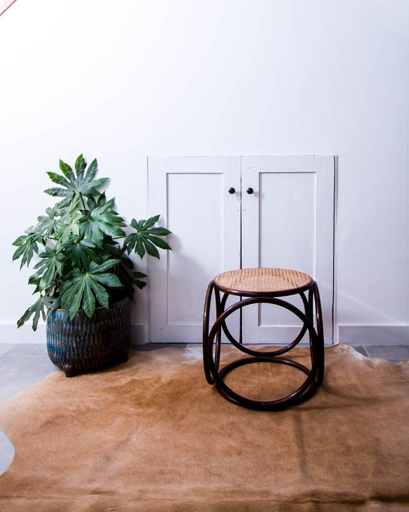 Thonet Bentwood & Rattan Foot Stool