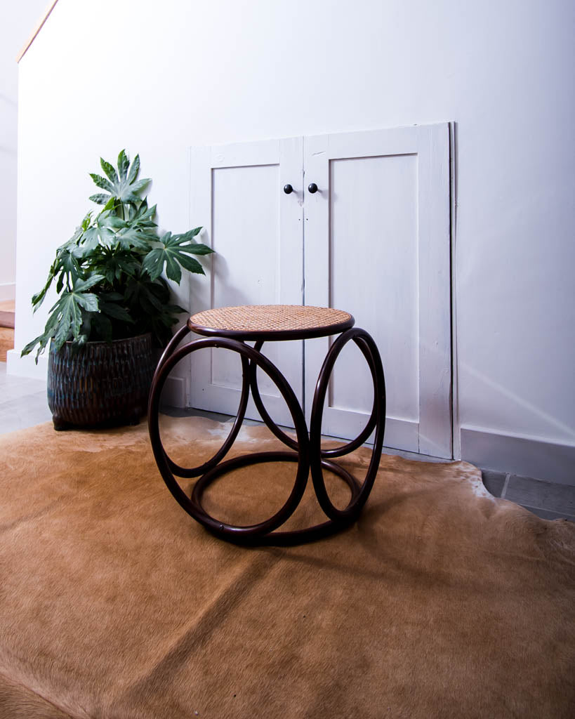 Thonet Bentwood & Rattan Foot Stool