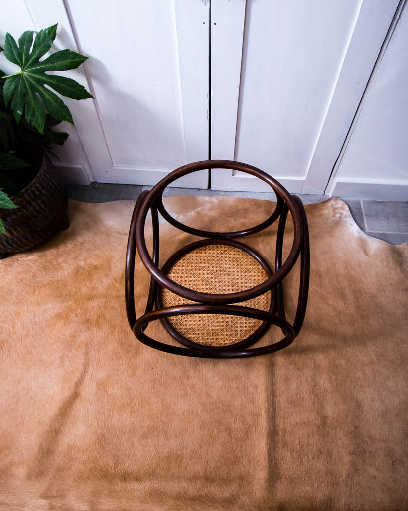 Thonet Bentwood & Rattan Foot Stool