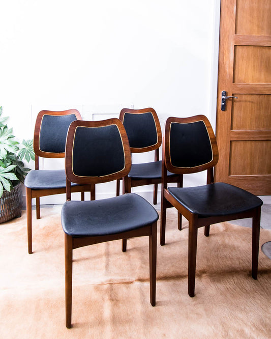 Mid Century Walnut Dining Chairs