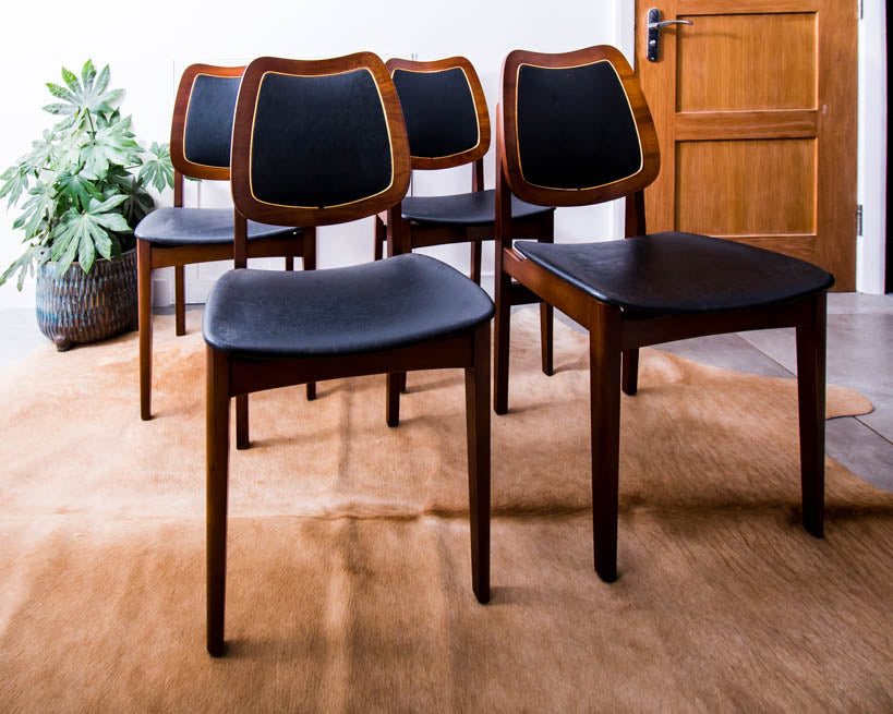 Mid Century Walnut Dining Chairs