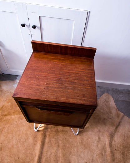 Mid Century Teak Bedside Cabinet (Pair)