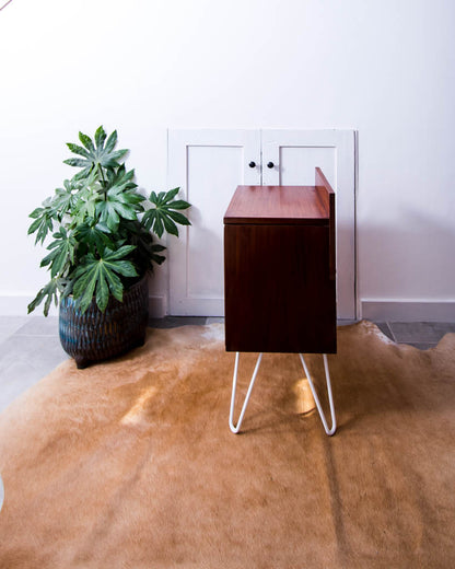 Mid Century Teak Bedside Cabinet (Pair)