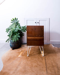 Mid Century Teak Bedside Cabinet (Pair)