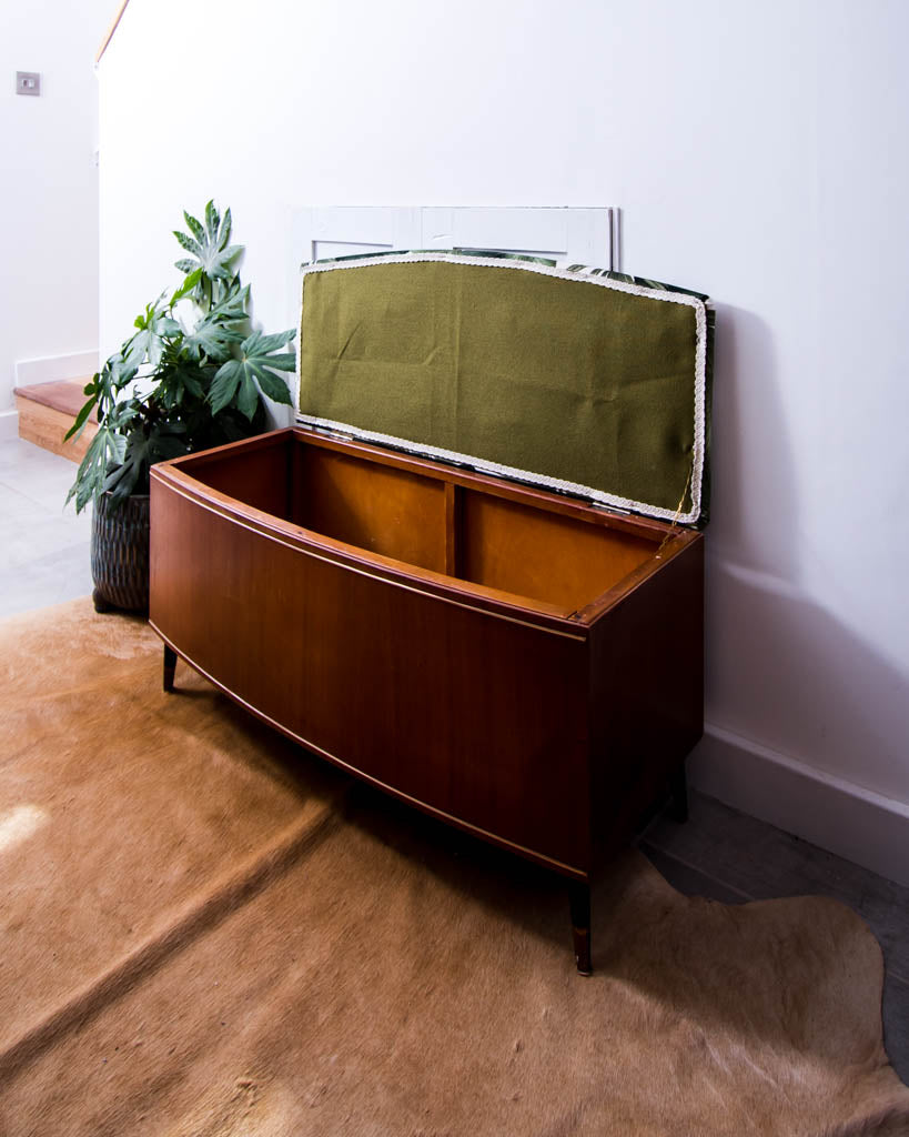 Vintage Teak & Fabric Settle