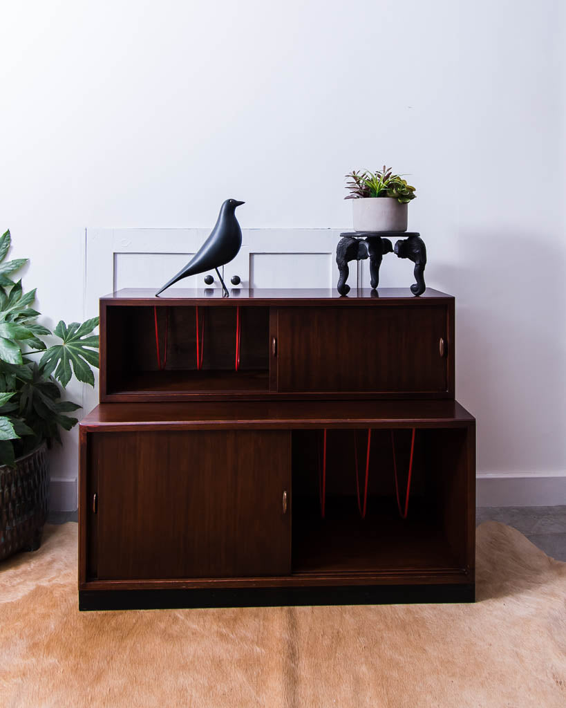 Mid Century LP Vinyl Stacking Record Units / Cabinets (7