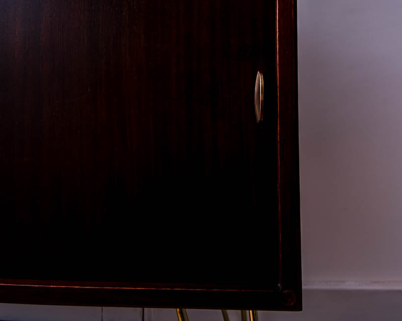 Mid Century LP Vinyl Record Cabinet (Teak)