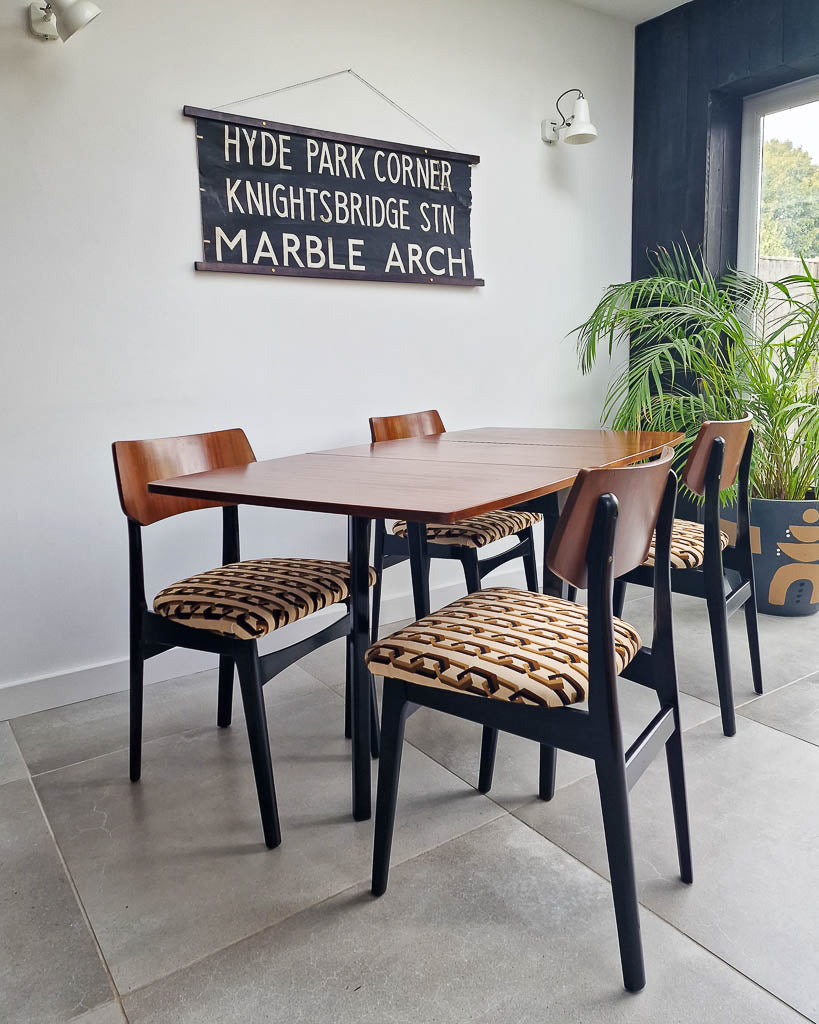Mid Century Teak Dining Table & Chairs (x 4)