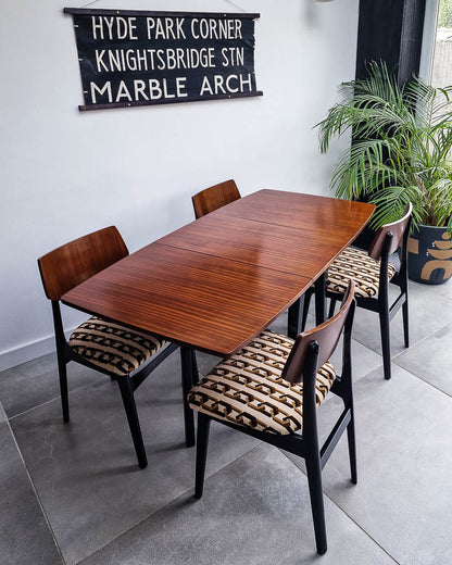 Mid Century Teak Dining Table & Chairs (x 4)