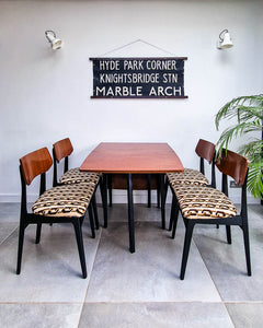 Mid Century Teak Dining Table & Chairs (x 4)