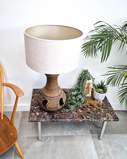 German Pottery Fat Lava Table Lamp (inc. Lampshade)