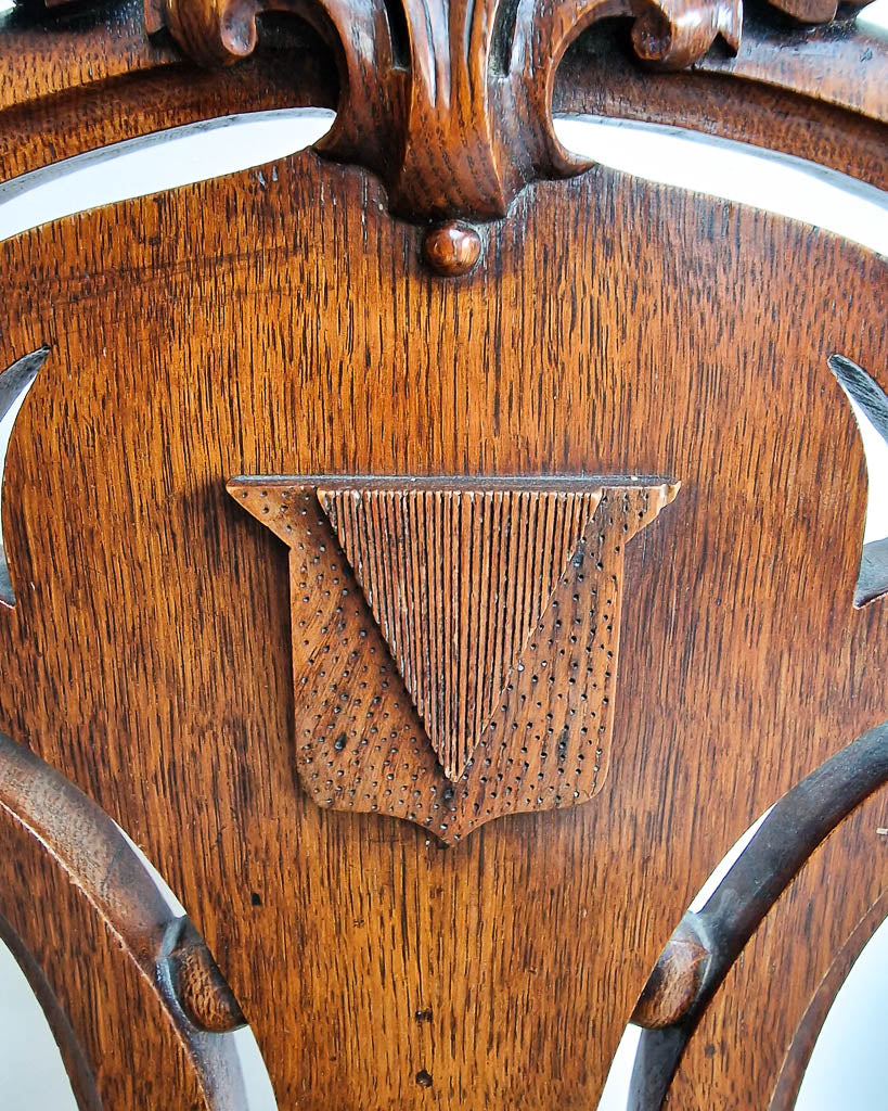 Victorian Carved Oak Hall Chair